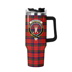 Robertson Modern Tartan Crest 40 oz Insulated Tumbler with Handle