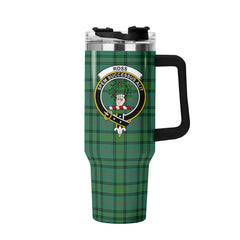 Ross Hunting Ancient Tartan Crest 40 oz Insulated Tumbler with Handle