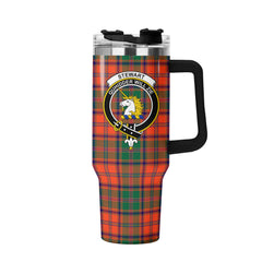 Stewart of Appin Ancient Tartan Crest 40 oz Insulated Tumbler with Handle