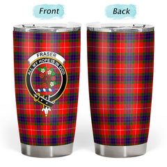 Fraser Tartan Crest Tumbler