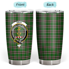 Gray Hunting Tartan Crest Tumbler