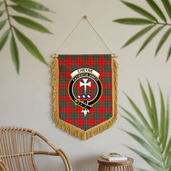 Cheyne Tartan Crest Wall Hanging Banner - Wood Pole