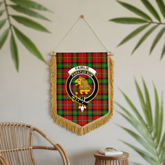 Fairlie Tartan Crest Wall Hanging Banner - Wood Pole