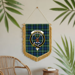 Forbes Ancient Tartan Crest Wall Hanging Banner - Wood Pole