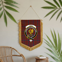 Lyall Tartan Crest Wall Hanging Banner - Wood Pole