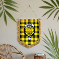 MacLeod of Lewis Modern Tartan Crest Wall Hanging Banner - Wood Pole