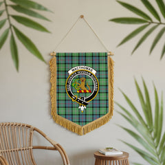 MacThomas Ancient Tartan Crest Wall Hanging Banner - Wood Pole