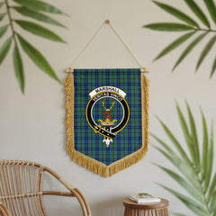 Marshall Tartan Crest Wall Hanging Banner - Wood Pole