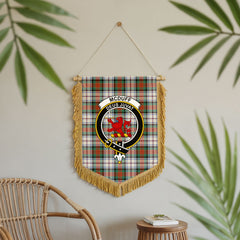 McDuff Dress Ancient Tartan Crest Wall Hanging Banner - Wood Pole