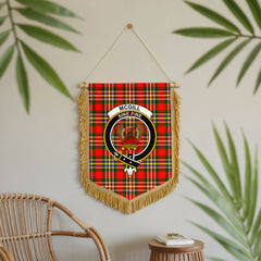 McGill Modern Tartan Crest Wall Hanging Banner - Wood Pole