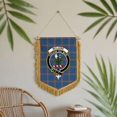 McLaine of Loch Buie Hunting Ancient Tartan Crest Wall Hanging Banner - Wood Pole