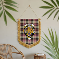 McPherson Hunting Ancient Tartan Crest Wall Hanging Banner - Wood Pole