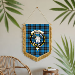Ramsay Blue Ancient Tartan Crest Wall Hanging Banner - Wood Pole
