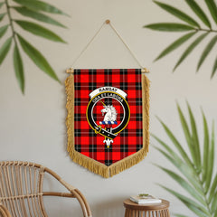 Ramsay Modern Tartan Crest Wall Hanging Banner - Wood Pole