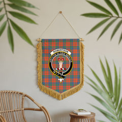 Robertson Ancient Tartan Crest Wall Hanging Banner - Wood Pole