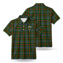 Bisset Tartan Crest Birdseye Mesh Polo Shirt