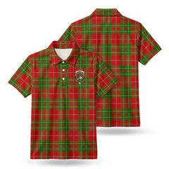 Burnett Ancient Tartan Crest Birdseye Mesh Polo Shirt