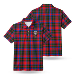 Carrick District Tartan Crest Birdseye Mesh Polo Shirt
