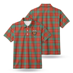 MacFie Ancient Tartan Crest Birdseye Mesh Polo Shirt