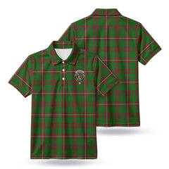 MacKinnon Hunting Modern Tartan Crest Birdseye Mesh Polo Shirt