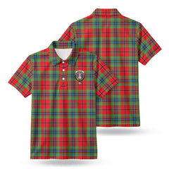 MacLean of Duart Modern Tartan Crest Birdseye Mesh Polo Shirt