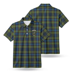 MacLellan Ancient Tartan Crest Birdseye Mesh Polo Shirt
