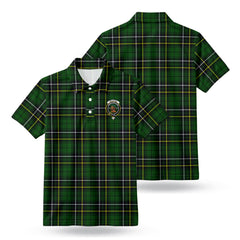 McAlpine Modern Tartan Crest Birdseye Mesh Polo Shirt