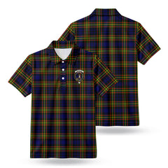 McLellan Modern Tartan Crest Birdseye Mesh Polo Shirt
