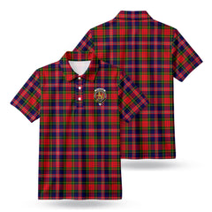 McPherson Modern Tartan Crest Birdseye Mesh Polo Shirt
