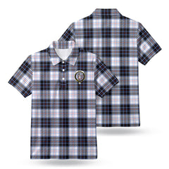 McRae Dress Modern Tartan Crest Birdseye Mesh Polo Shirt