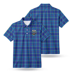 Mercer Modern Tartan Crest Birdseye Mesh Polo Shirt