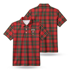 Monypenny Tartan Crest Birdseye Mesh Polo Shirt