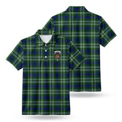 Mow Tartan Crest Birdseye Mesh Polo Shirt