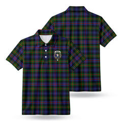 Murray of Atholl Modern Tartan Crest Birdseye Mesh Polo Shirt