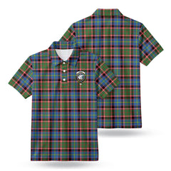Norvel (or Norvill) Tartan Crest Birdseye Mesh Polo Shirt