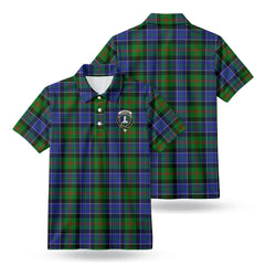Paterson Tartan Crest Birdseye Mesh Polo Shirt