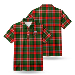 Pollock Tartan Crest Birdseye Mesh Polo Shirt