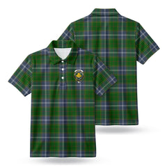 Pringle Tartan Crest Birdseye Mesh Polo Shirt