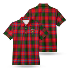 Rattray Modern Tartan Crest Birdseye Mesh Polo Shirt