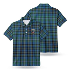 Robertson Hunting Ancient Tartan Crest Birdseye Mesh Polo Shirt