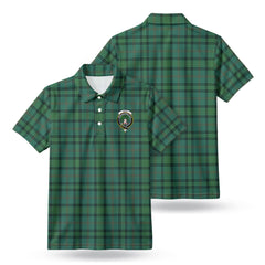 Ross Hunting Ancient Tartan Crest Birdseye Mesh Polo Shirt