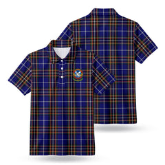 Scotland History Tours Tartan Crest Birdseye Mesh Polo Shirt