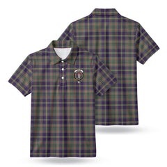 Taylor Weathered Tartan Crest Birdseye Mesh Polo Shirt