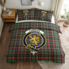 Cumming Hunting Ancient Tartan Crest Bedding Set