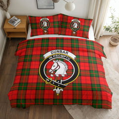 Dunbar Modern Tartan Crest Bedding Set