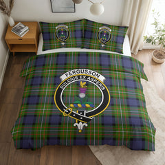 Fergusson Modern Tartan Crest Bedding Set