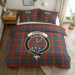 Fraser (of Lovat) Ancient Tartan Crest Bedding Set