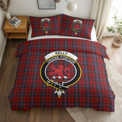 Kelly of Sleat Red Tartan Crest Bedding Set