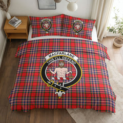 MacFarlane Modern Tartan Crest Bedding Set