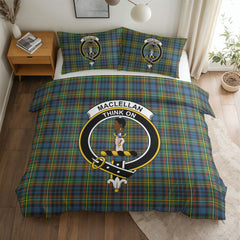 MacLellan Ancient Tartan Crest Bedding Set